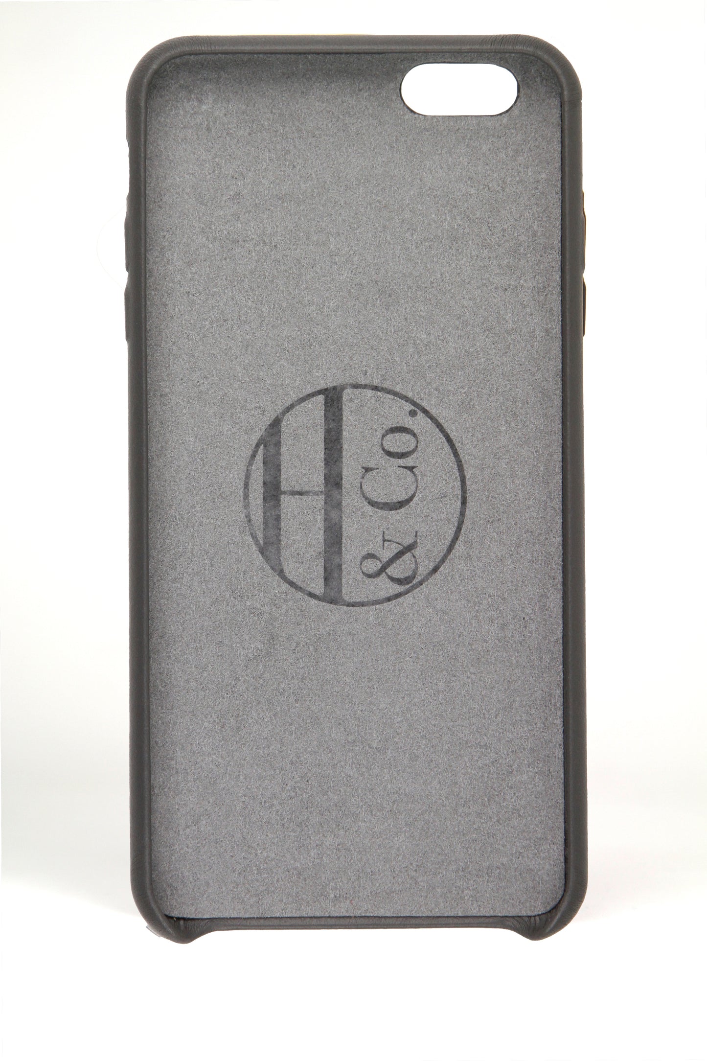 iPhone 6 Plus Case, Grey Leather-1