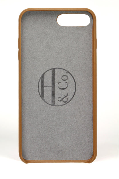 iPhone 7/8 Plus Case, Tan Leather-1