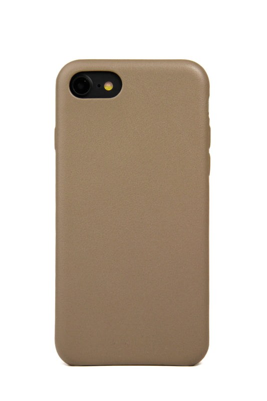 iPhone 7/8 Case, Taupe Leather-0