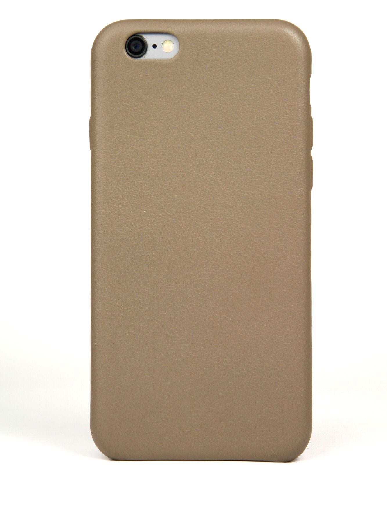 iPhone 6 Case, Taupe Leather-0
