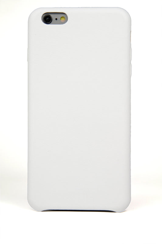 iPhone 6 Plus Case, White Leather-0